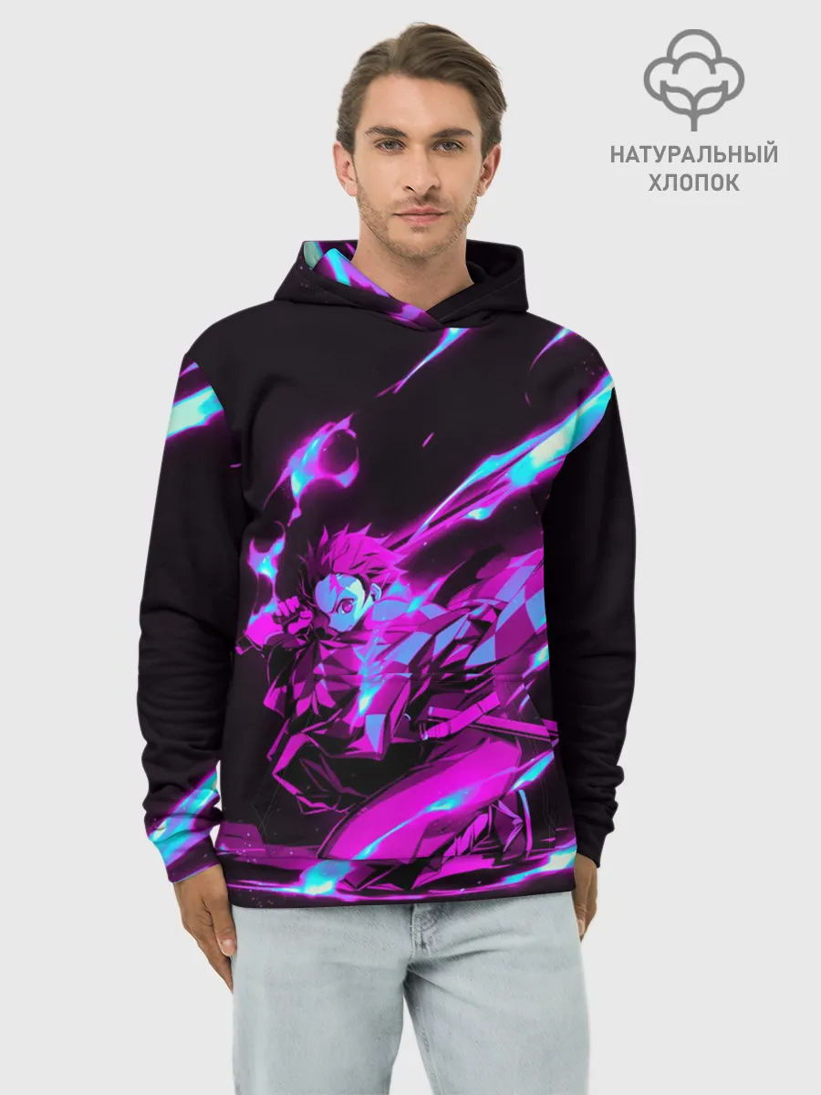 Худи мужской база хлопок / НЕОНОВЫЙ ТАНДЖИРО