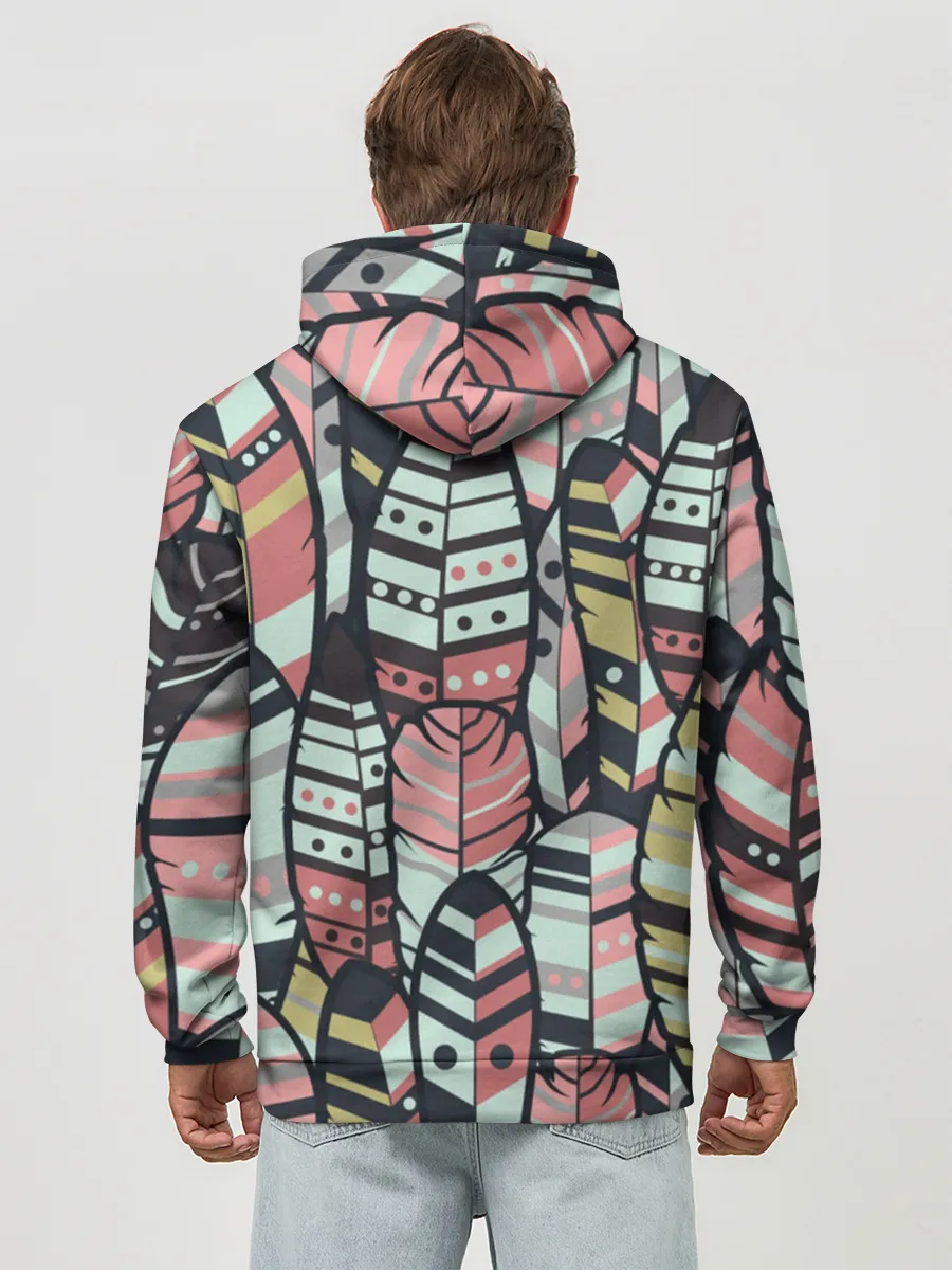 Худи мужской база хлопок / Индейские перья