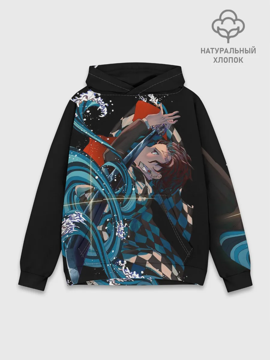 Худи мужской база хлопок / КЛИНОК РАССЕКАЮЩИЙ ДЕМОНОВ