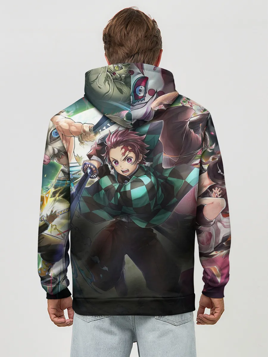 Худи мужской база хлопок / КЛИНОК РАССЕКАЮЩИЙ ДЕМОНОВ