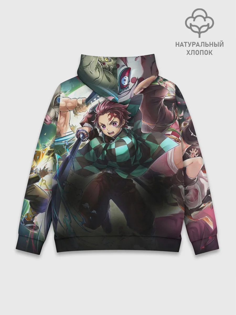 Худи мужской база хлопок / КЛИНОК РАССЕКАЮЩИЙ ДЕМОНОВ