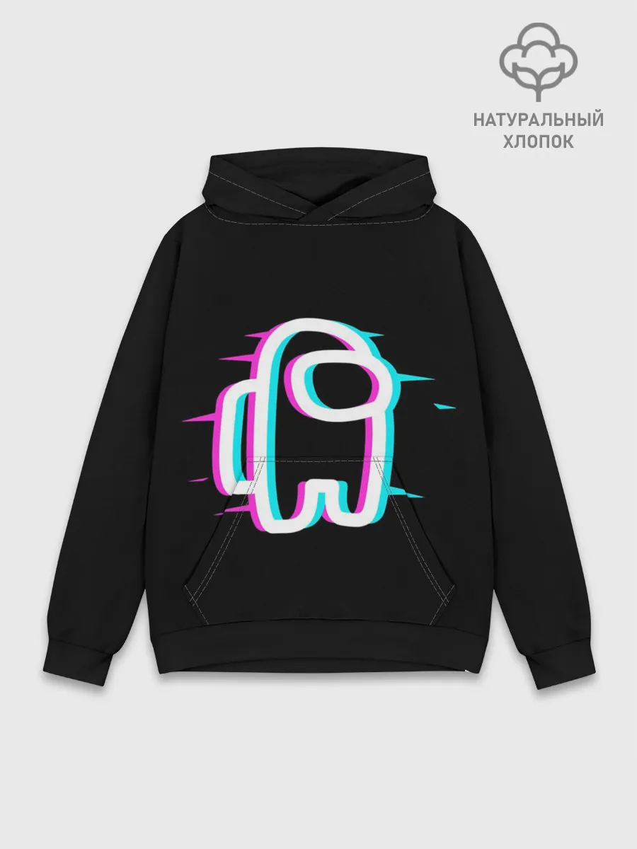 Худи мужской база хлопок / Among Us Glitch