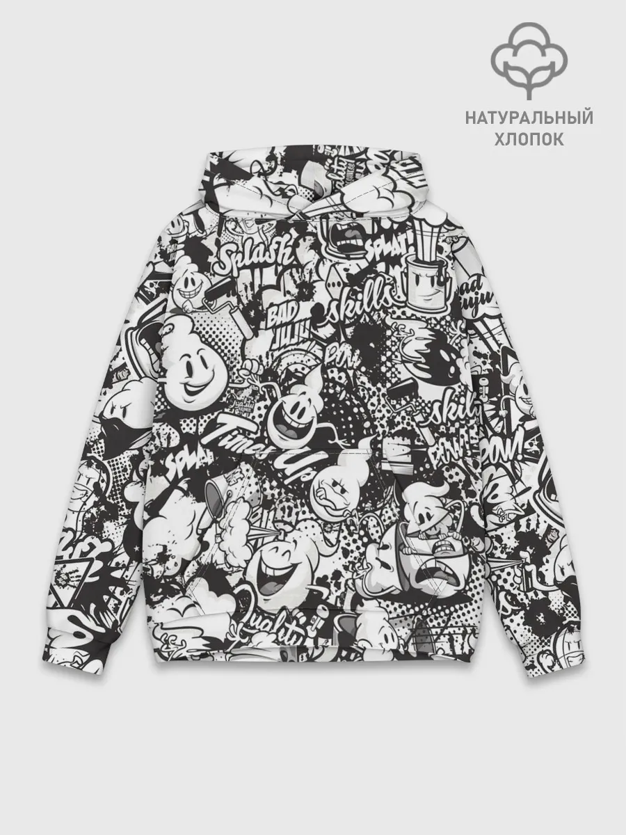 Худи мужской база хлопок / Граффити