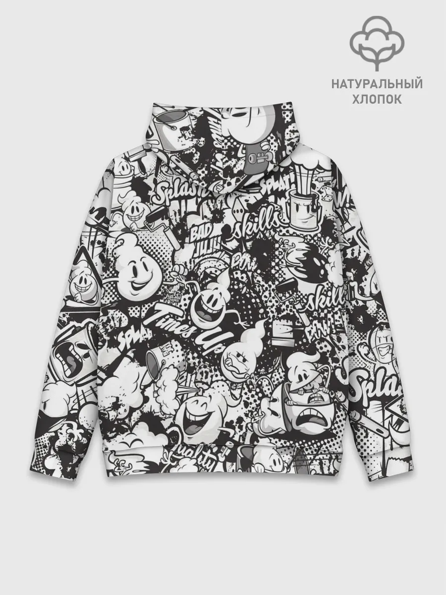 Худи мужской база хлопок / Граффити