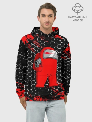 Худи мужской база хлопок / Among Us Impostor Gun