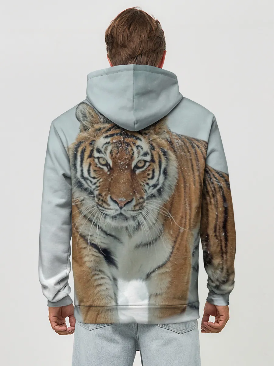 Худи мужской база хлопок / Тигр