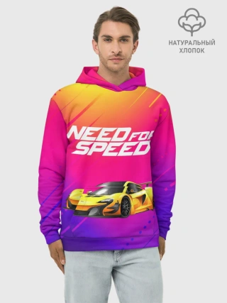 Худи мужской база хлопок / NEED FO SPEED