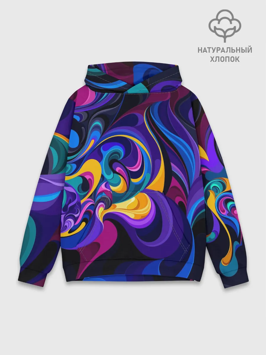 Худи мужской база хлопок / Абстрактный Узор