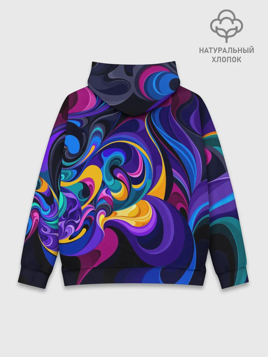 Худи мужской база хлопок / Абстрактный Узор