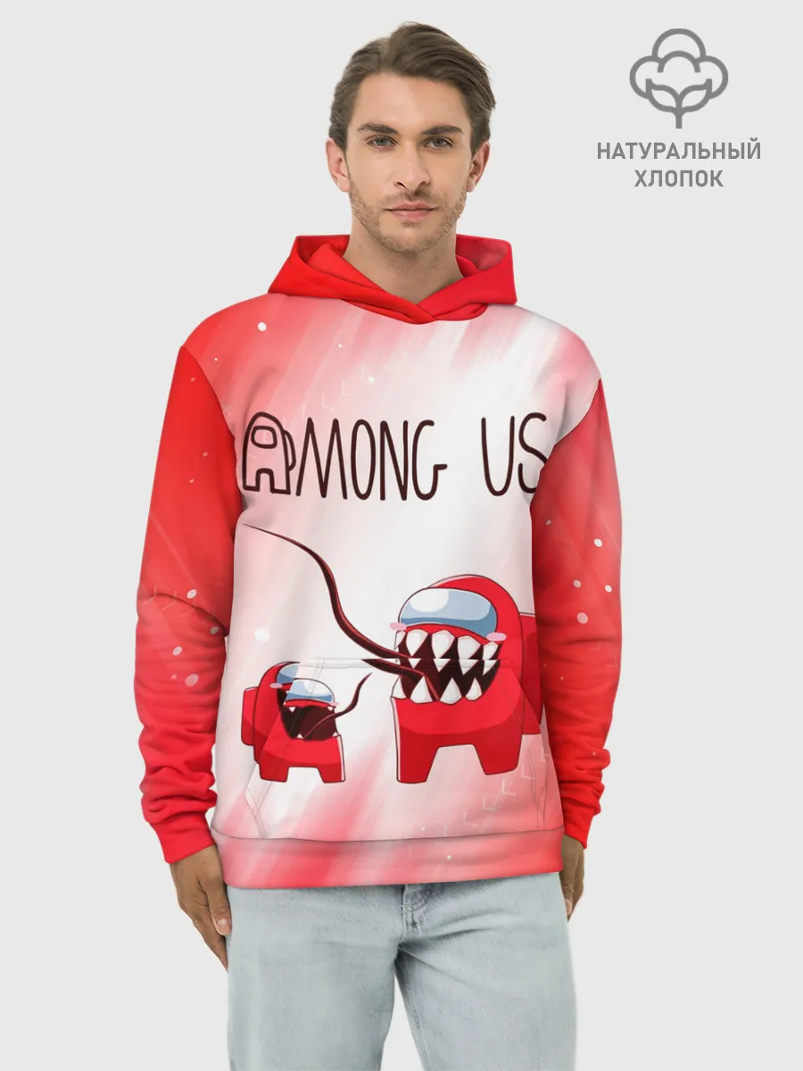 Худи мужской база хлопок / AMONG US - Impostor + Mini