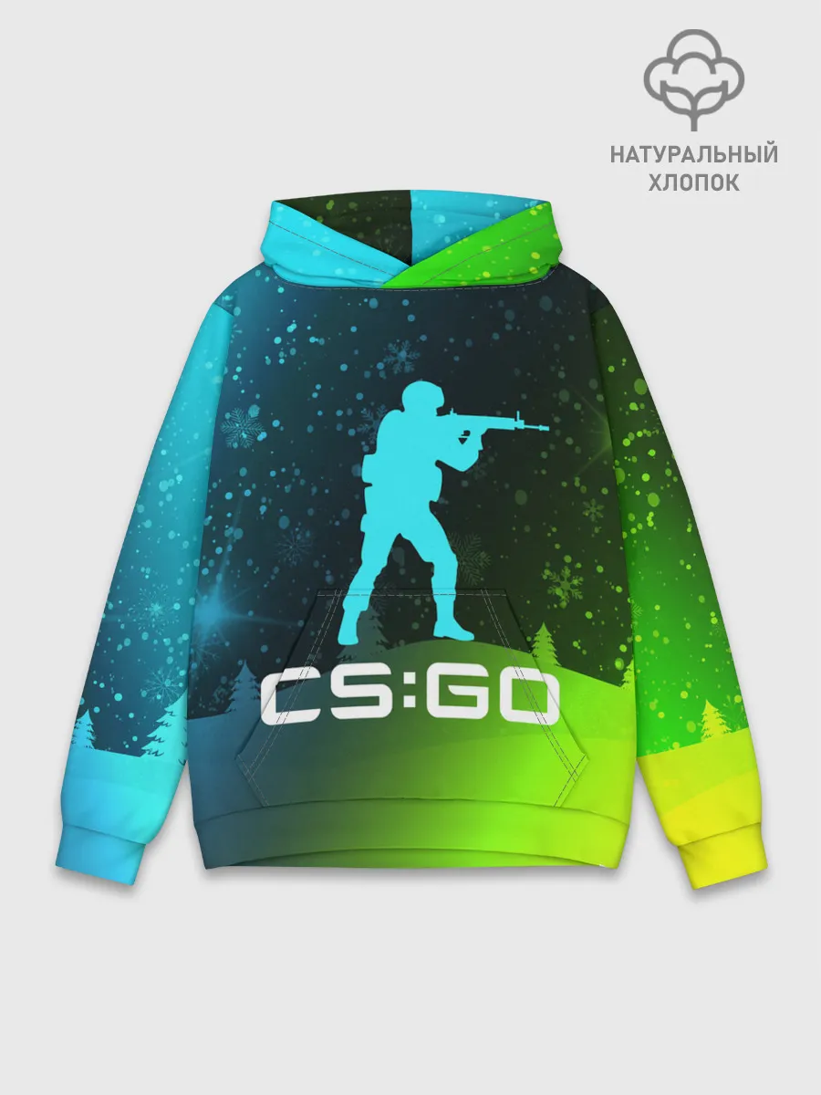 Худи мужской база хлопок / CS GO | КС ГО - Снежный