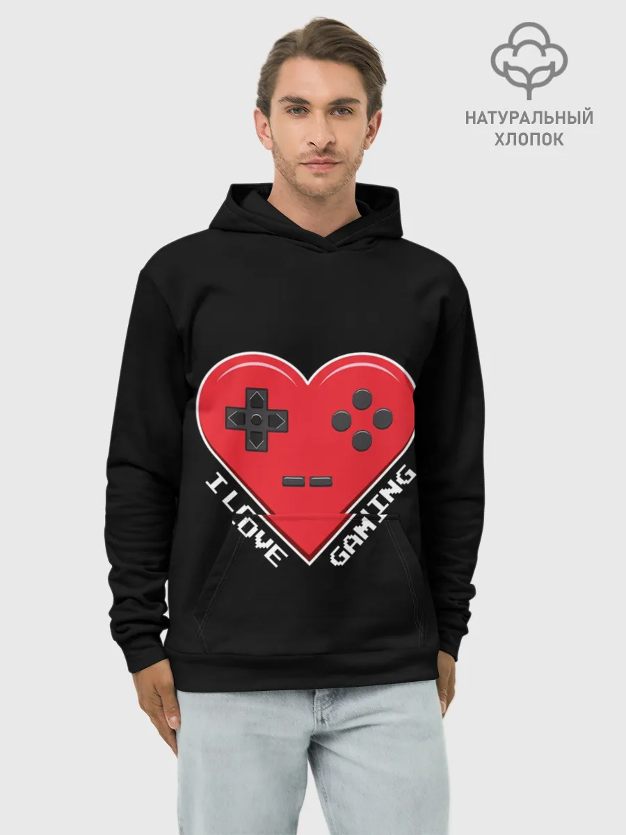 Худи мужской база хлопок / I Love Gaming