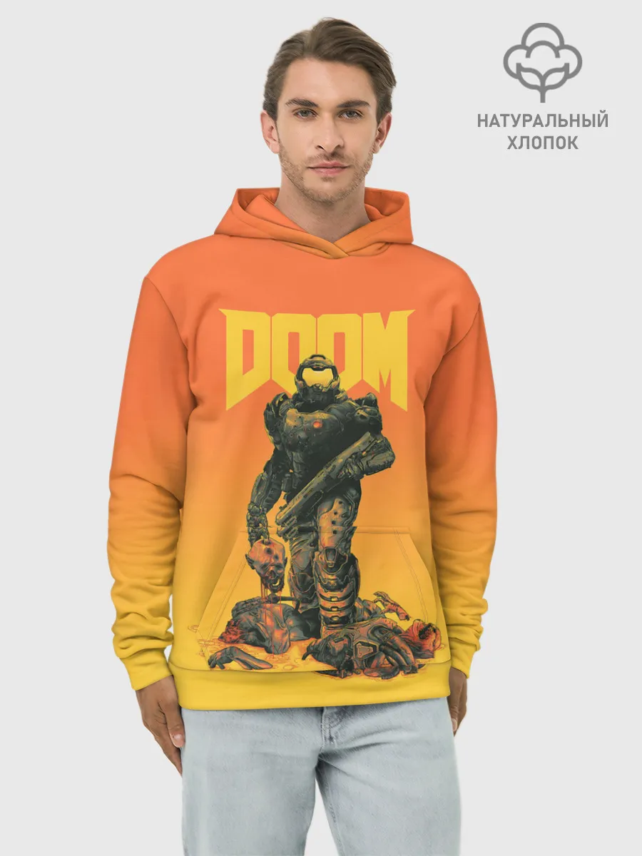 Худи мужской база хлопок / Doom