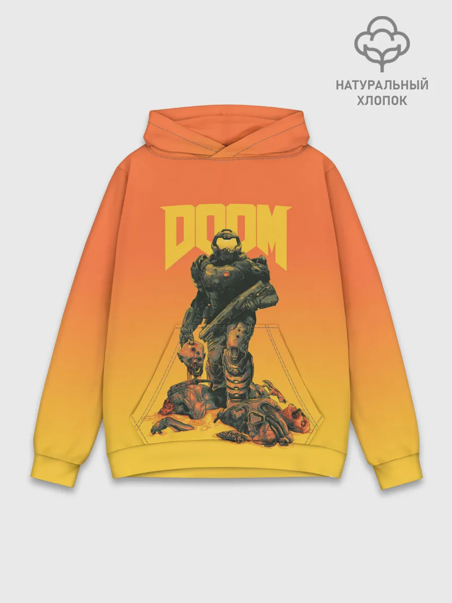 Худи мужской база хлопок / Doom