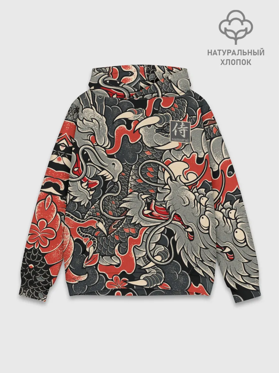 Худи мужской база хлопок / Самурай
