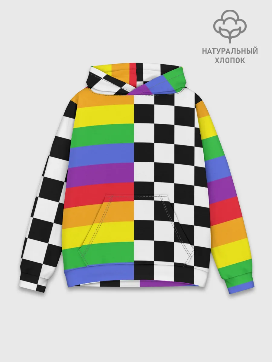 Худи мужской база хлопок / Rainbow