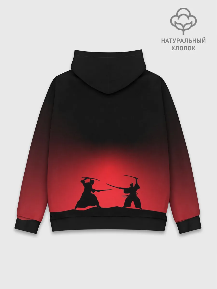 Худи мужской база хлопок / Путь самурая