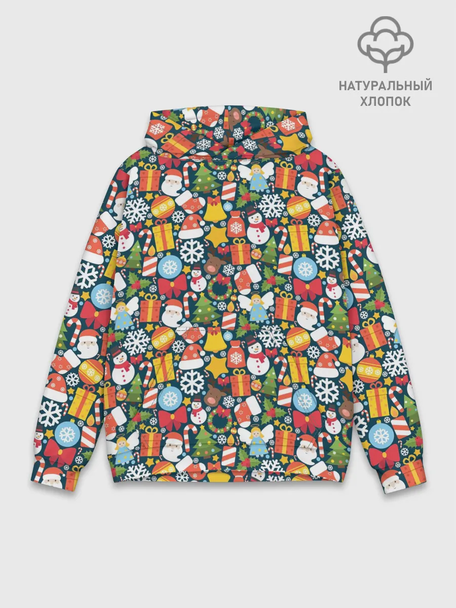 Худи мужской база хлопок / Новый Год