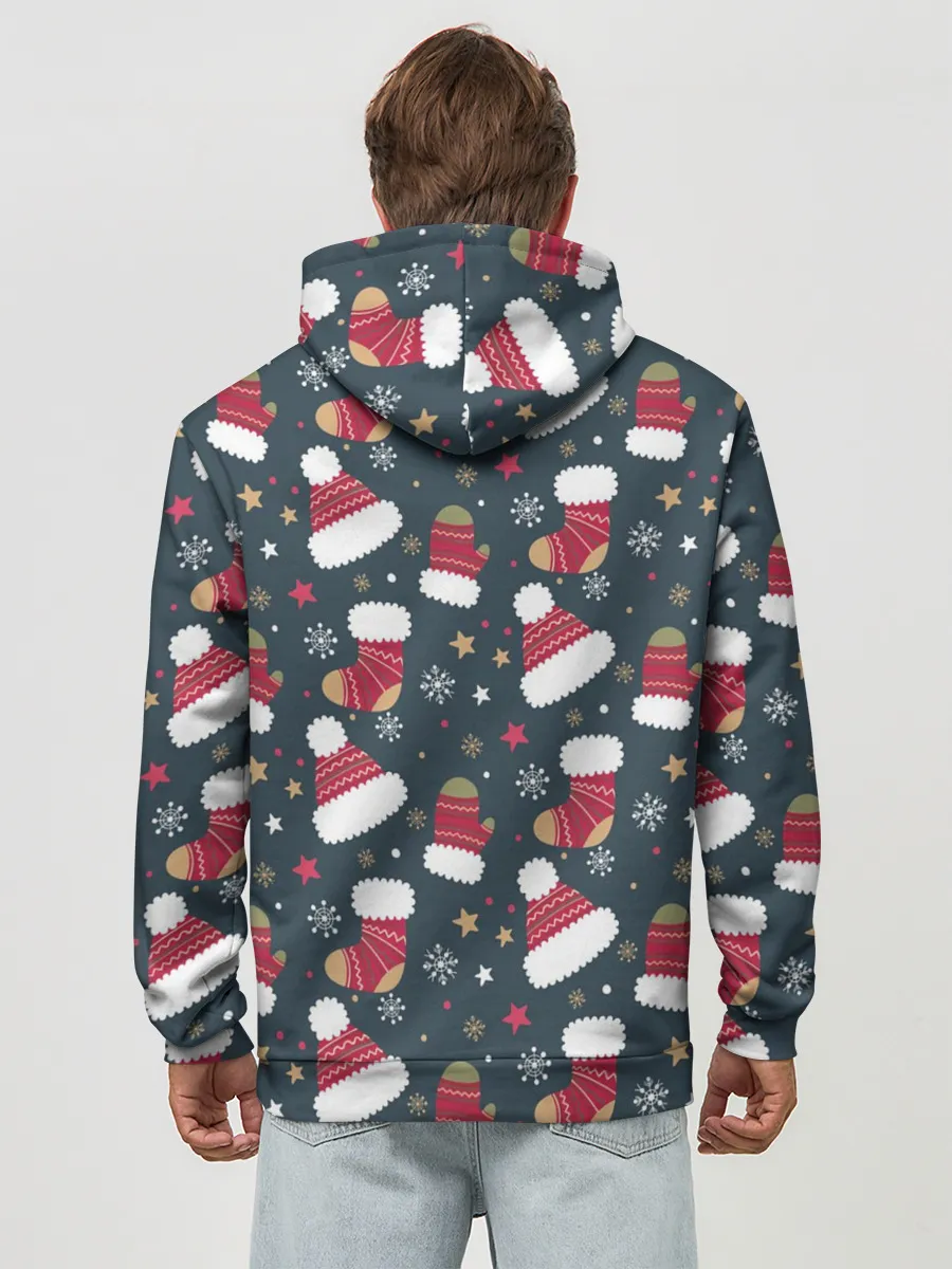 Худи мужской база хлопок / Новый год 2021