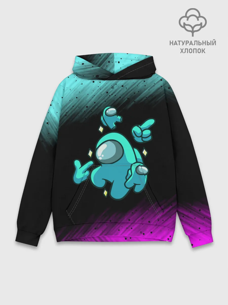 Худи мужской база хлопок / AMONG US - Crewmate With Mini