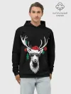 Худи мужской база хлопок / Рождественский Олень