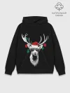 Худи мужской база хлопок / Рождественский Олень