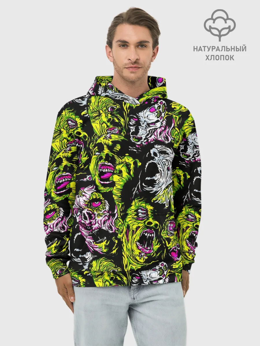 Худи мужской база хлопок / ЗОМБИ