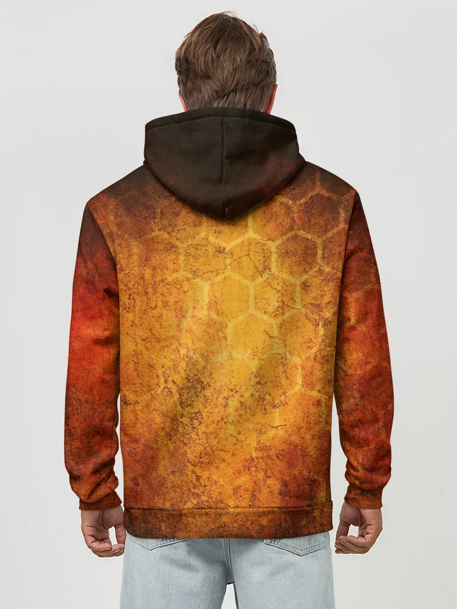 Худи мужской база хлопок / Огненный ВАНПАНЧМЕН