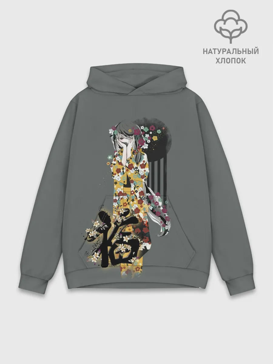 Худи мужской база хлопок / Гейша