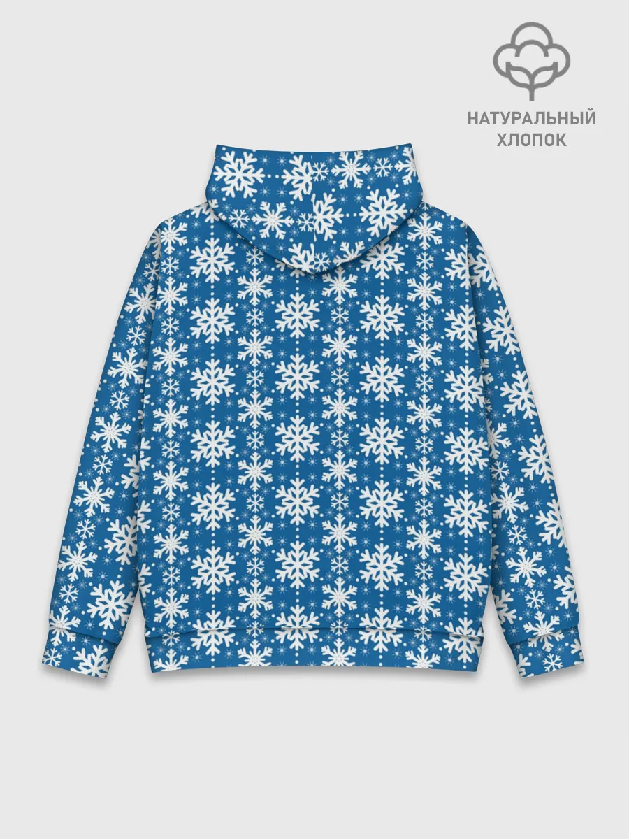 Худи мужской база хлопок / Снежинки
