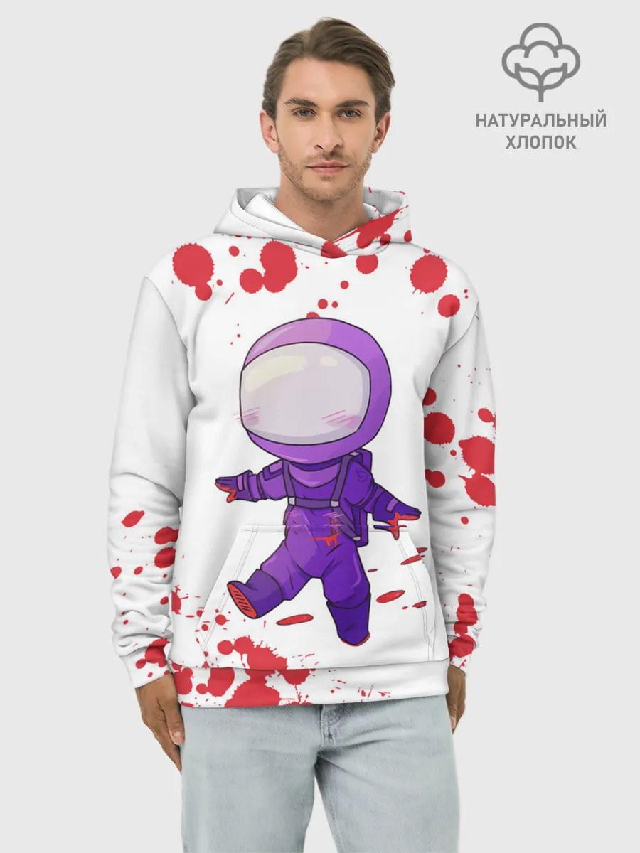Худи мужской база хлопок / AMONG US - Импостор Покушал