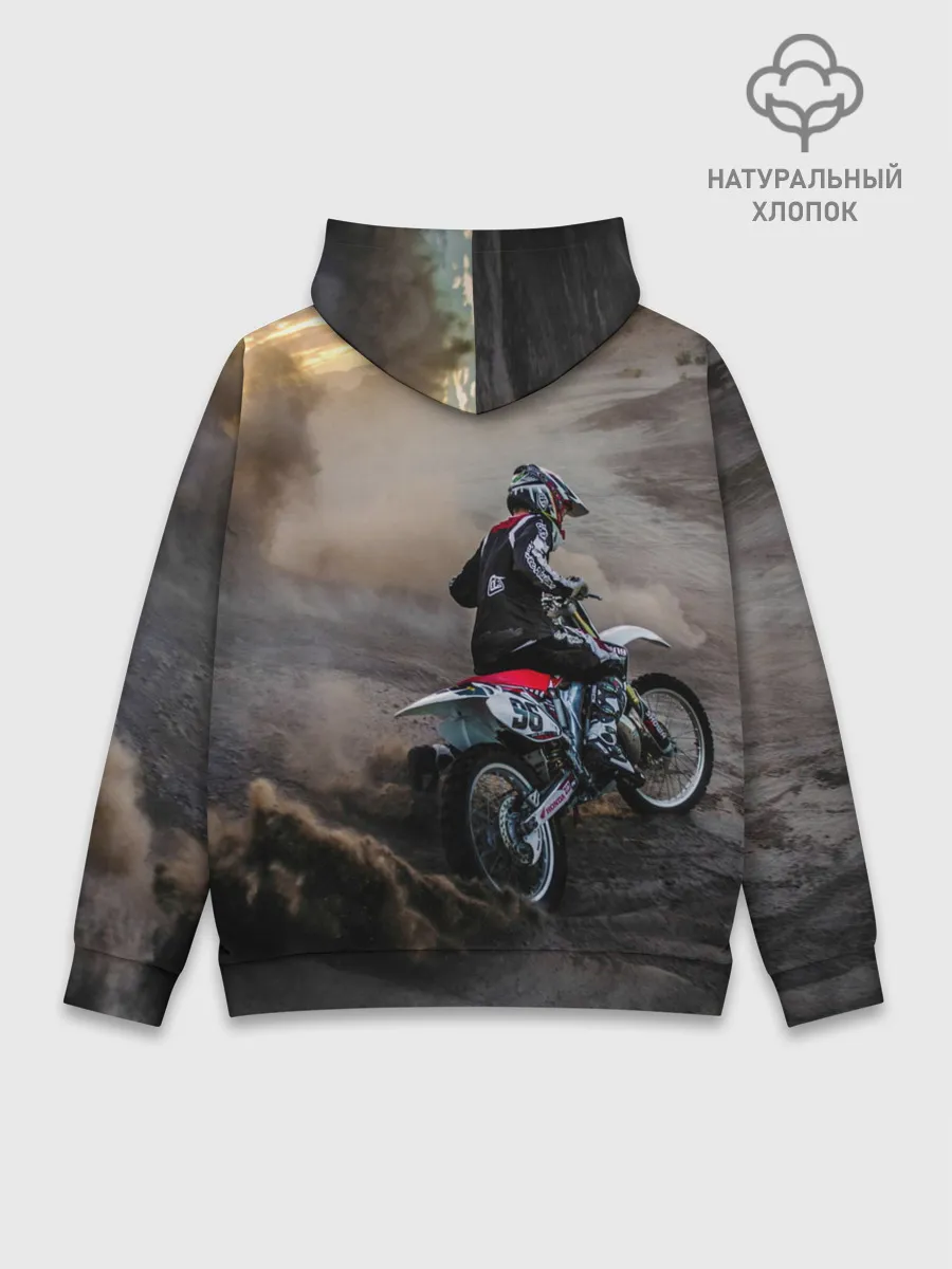 Худи мужской база хлопок / Душа питбайкера