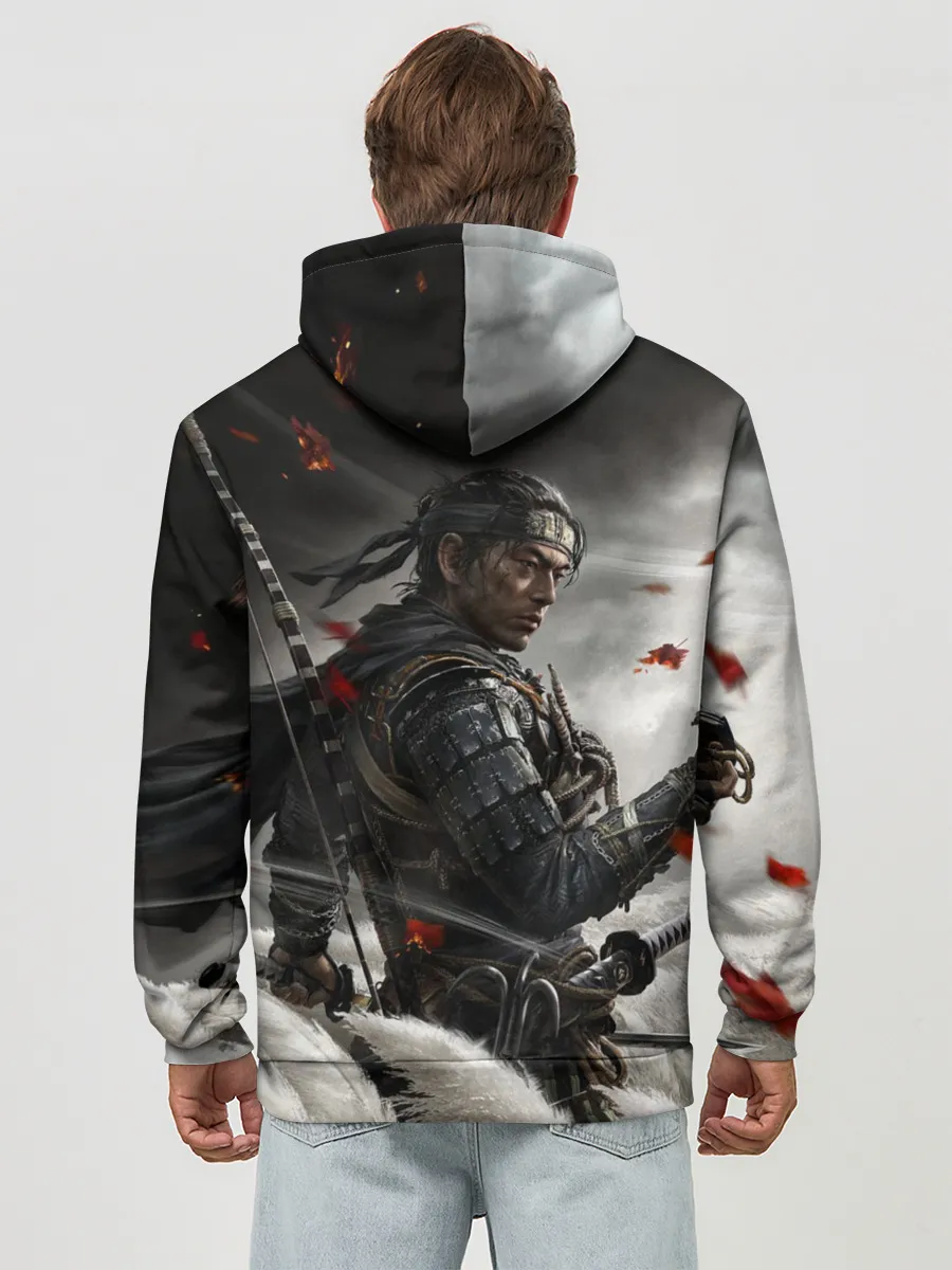 Худи мужской база хлопок / Ghost of Tsushima