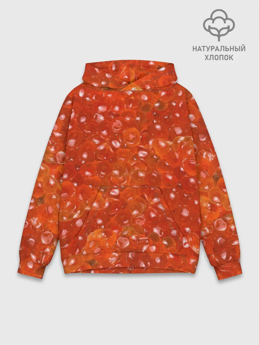 Худи мужской база хлопок / Красная икра