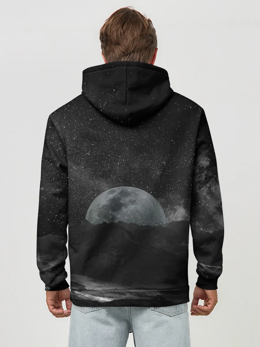 Худи мужской база хлопок / Луна