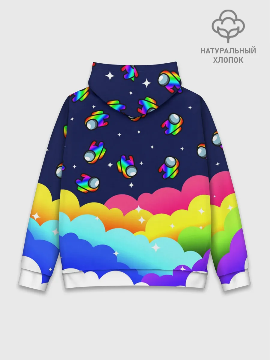 Худи мужской база хлопок / РАДУЖНЫЙ IMPOSTOR