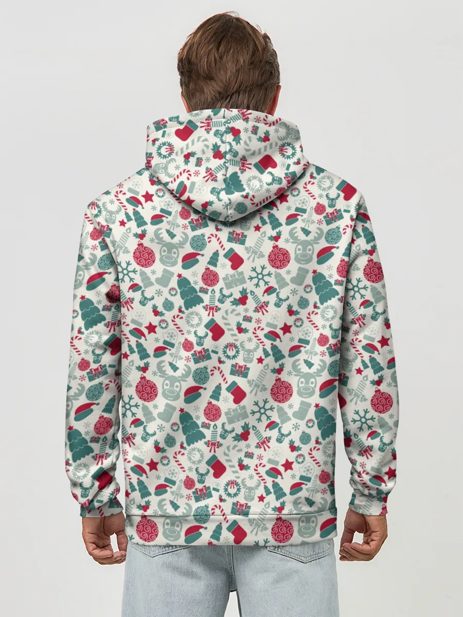 Худи мужской база хлопок / Новогодняя Символика