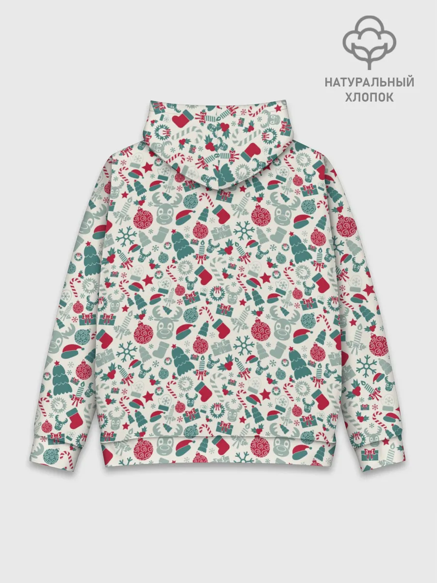 Худи мужской база хлопок / Новогодняя Символика