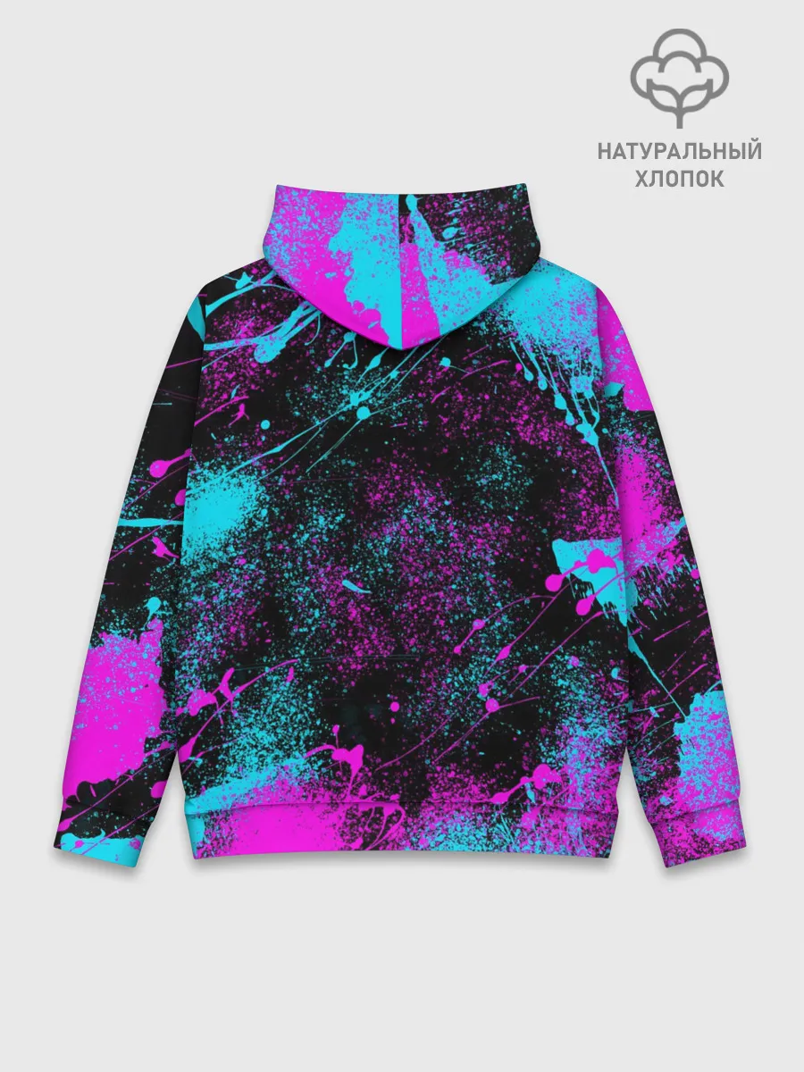 Худи мужской база хлопок / NEON SAMURAI | НЕОН САМУРАЙ