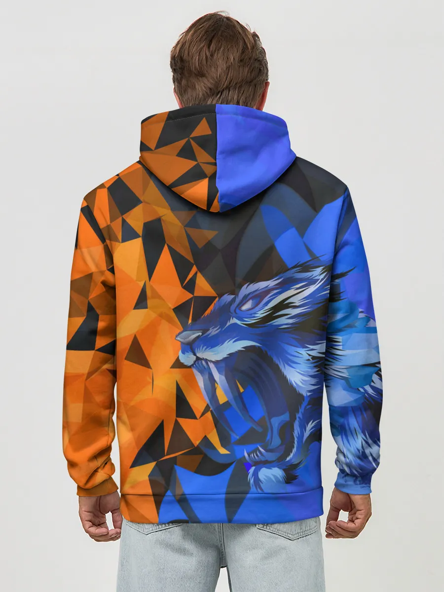 Худи мужской база хлопок / Тигр