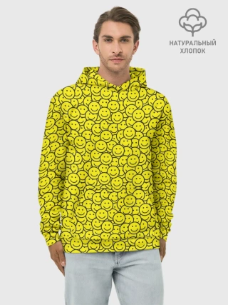 Худи мужской база хлопок / Смайлики