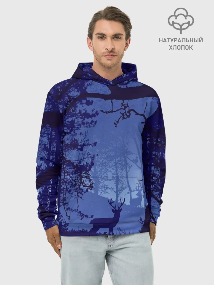 Худи мужской база хлопок / ЛЕС