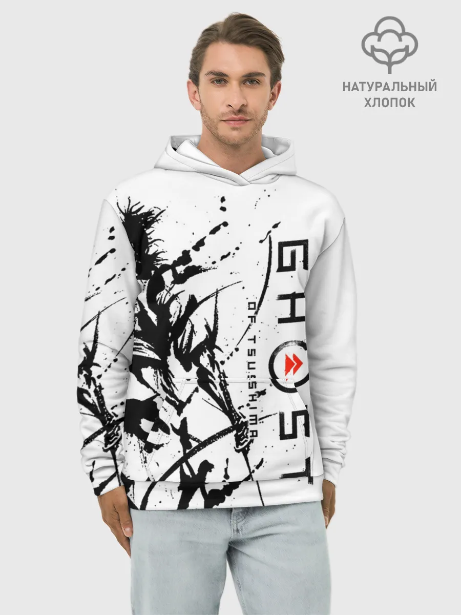 Худи мужской база хлопок / Ghost of Tsushima