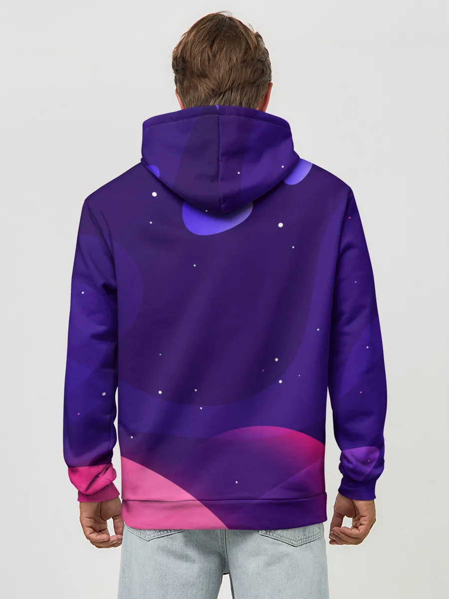 Худи мужской база хлопок / AMONG US - RAINBOW SPACE