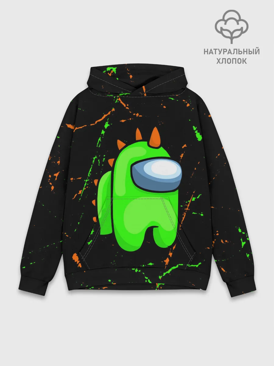 Худи мужской база хлопок / AMONG US - FORTNITE REX