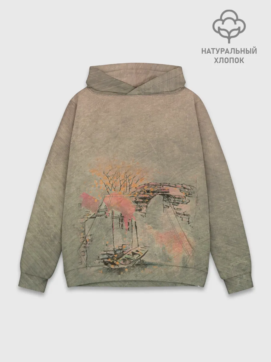 Худи мужской база хлопок / Пейзаж