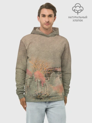 Худи мужской база хлопок / Пейзаж