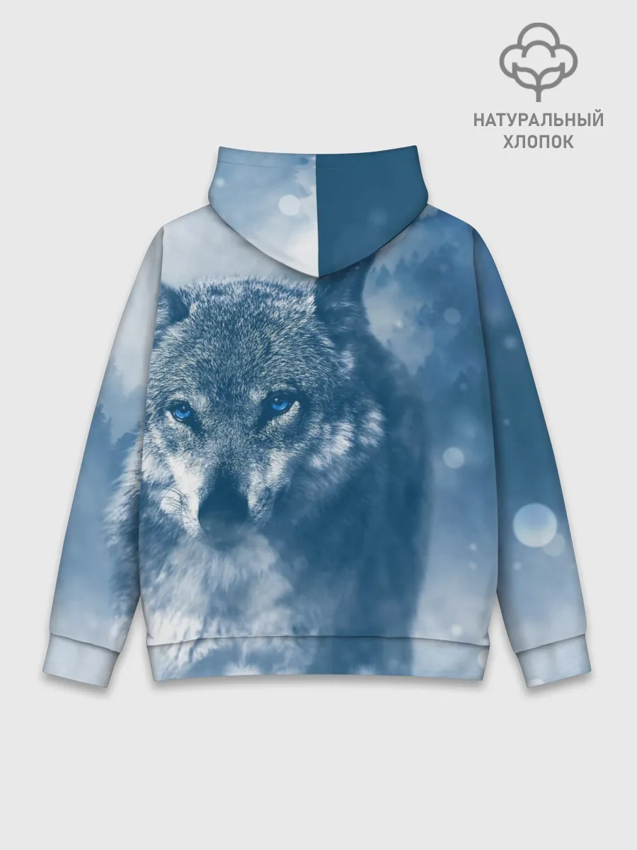 Худи мужской база хлопок / Красивый волк