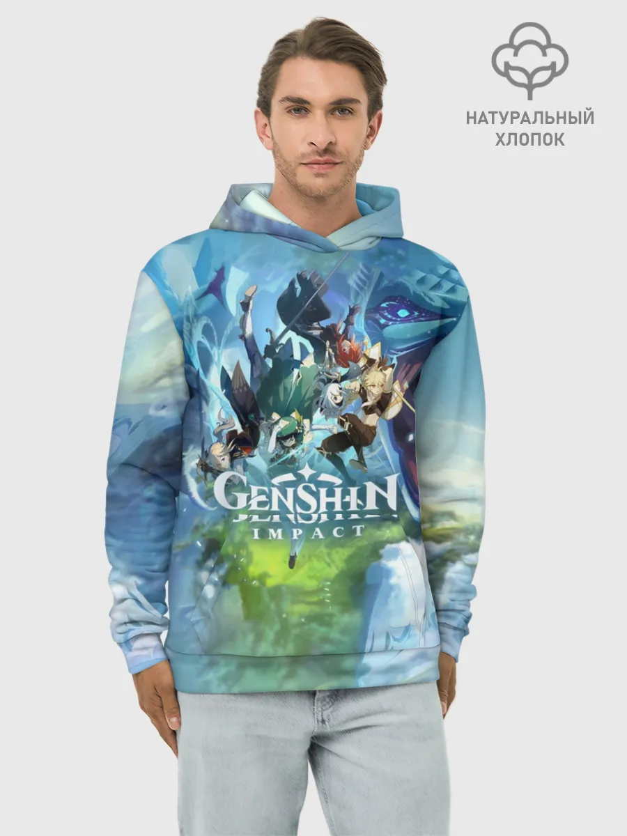 Худи мужской база хлопок / Genshin Impact