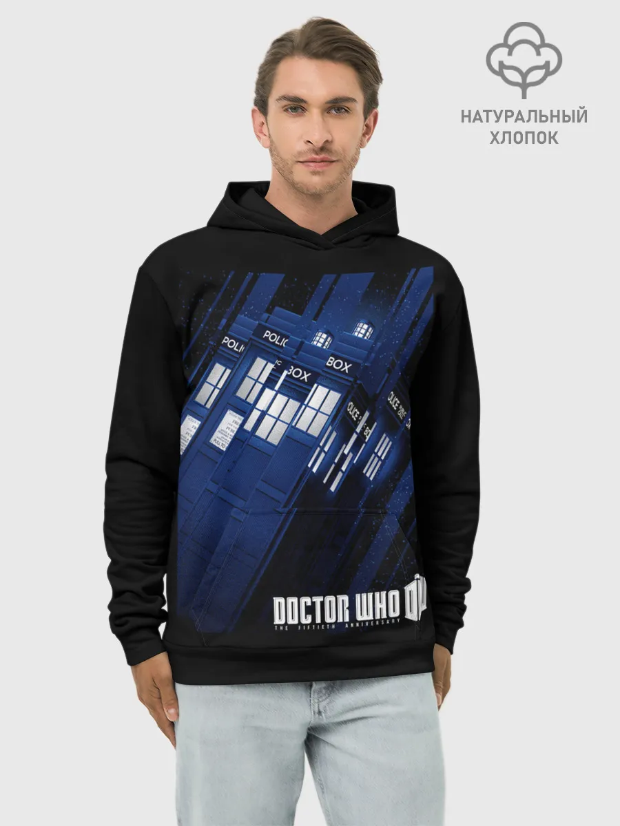 Худи мужской база хлопок / Доктор Кто